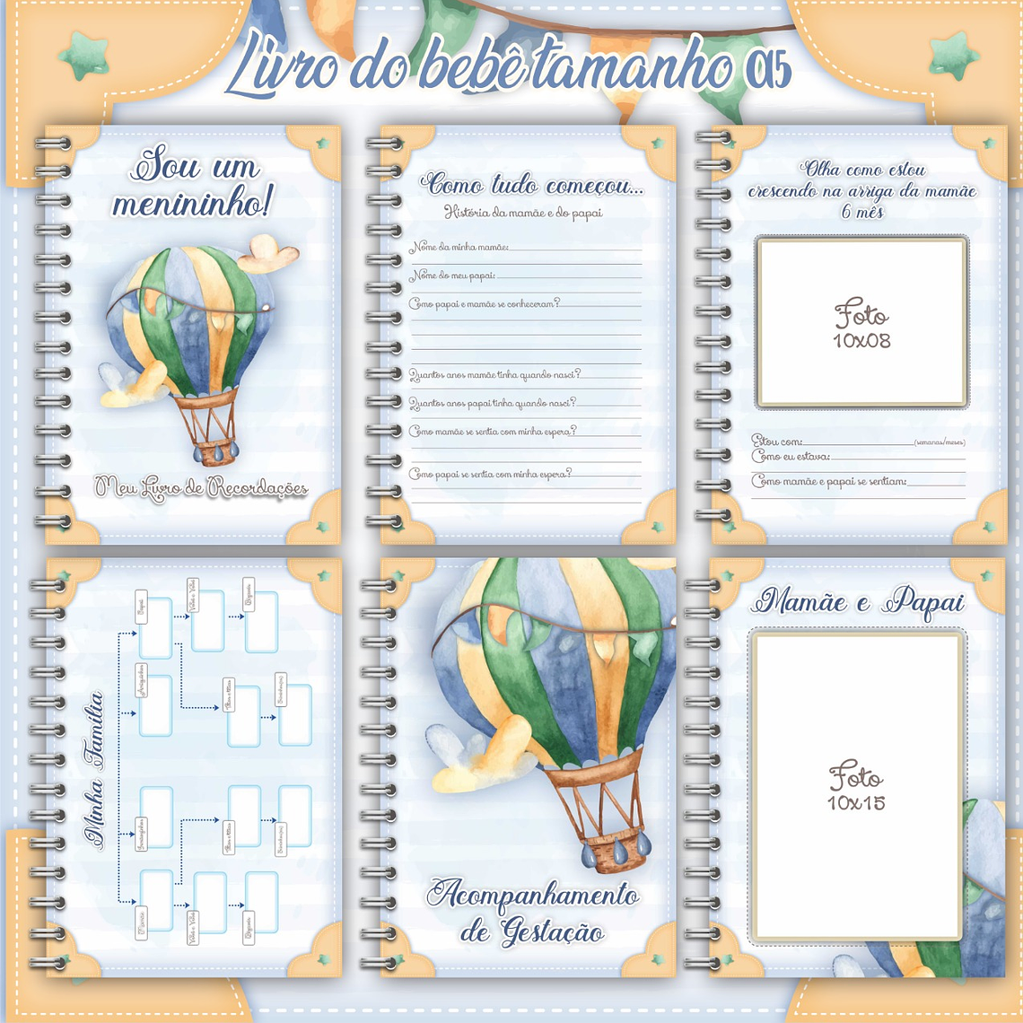 Arquivo Encadernação Baby Balãozinho Menino 4