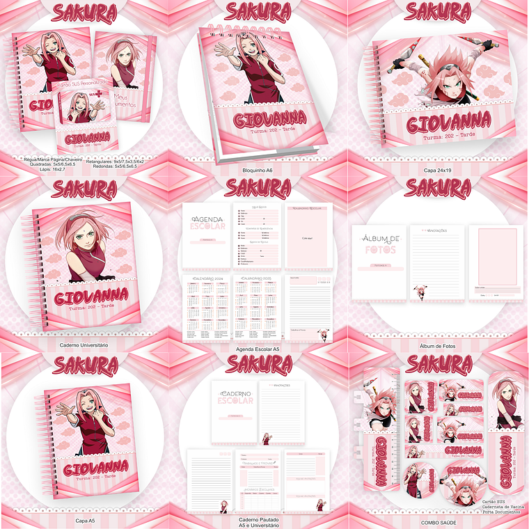 Arquivo Encadernação Kit Escolar Sakura  1