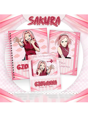  Arquivo Encadernação Kit Saúde Sakura 