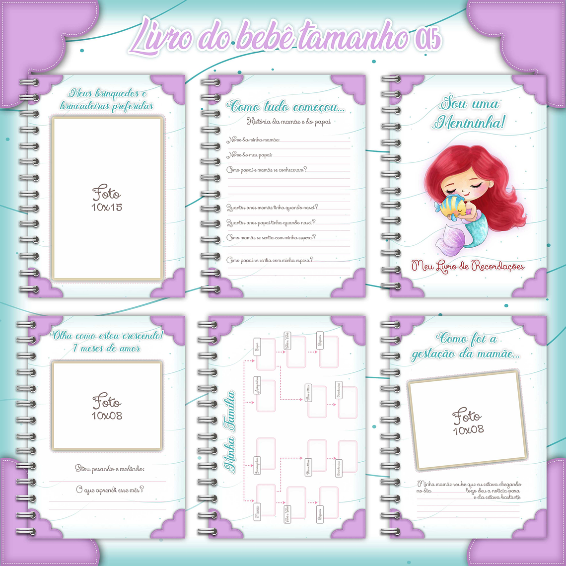 Arquivo Encadernação Baby Sereia 2