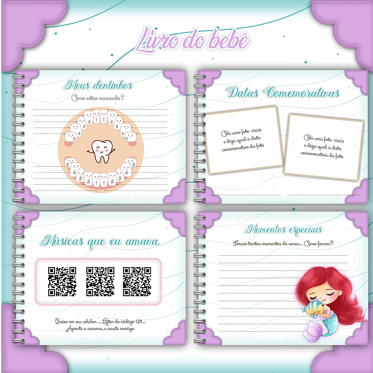 Arquivo Encadernação Baby Sereia 3