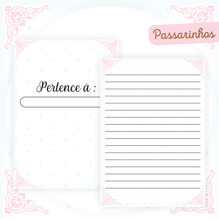 Arquivo Kit Encadernação Baby Completo - Passarinhos 7