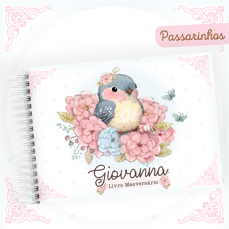 Arquivo Kit Encadernação Baby Completo - Passarinhos 6