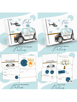 Arquivo Kit Encadernação Baby Completo Polícia
