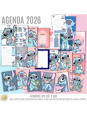 Arquivo Agenda Stitch Com Miolo 2026 