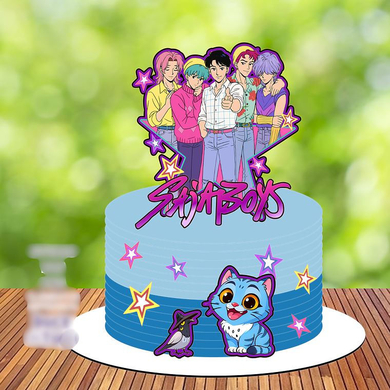 Arquivo topo de bolo Saja Boys 04 1