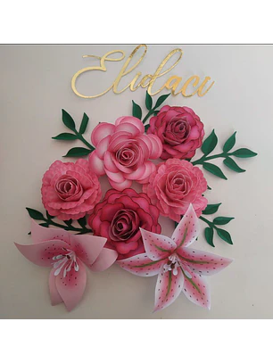 topo flores realista tom rosa e pink