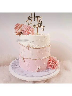 Arquivo TOPO DE BOLO happy bonito com folhas