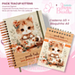 Arquivo Caderno Pautado A5+Bloquinho A6 Teacup kittens - Thumbnail 1