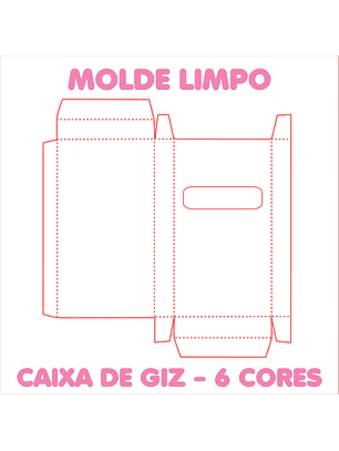 ARQUIVO MOLDE LIMPO CAIXA DE GIZ 6 CORES