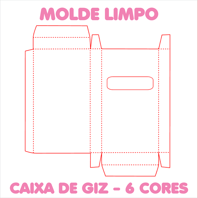 ARQUIVO MOLDE LIMPO CAIXA DE GIZ 6 CORES 1