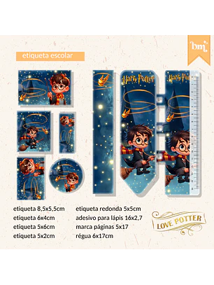 Arquivo Kit Etiqueta Escolar Harry Potter 