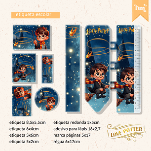 Arquivo Kit Etiqueta Escolar Harry Potter 