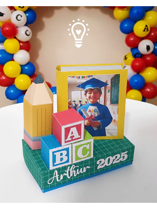 Arquivo de Corte Centro de Mesa Formatura ABC 