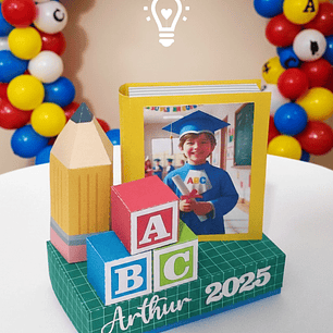 Arquivo de Corte Centro de Mesa Formatura ABC 