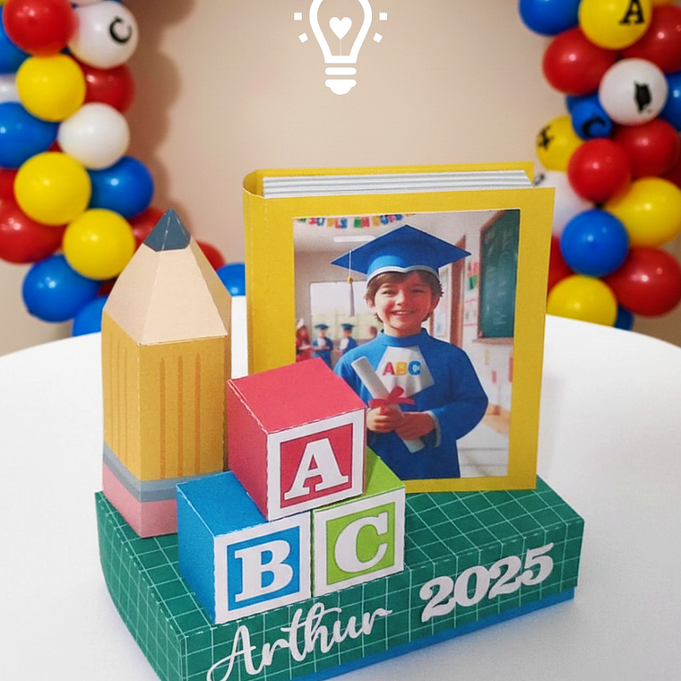 Arquivo de Corte Centro de Mesa Formatura ABC  1