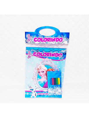 Arquivo Kit Revista de Colorir + Caixinha Giz de Cera - Frozen