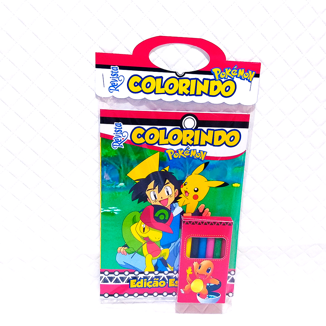 Arquivo Kit Revista de Colorir + Caixinha Giz de Cera - Pokemon 1