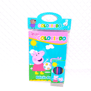 Arquivo Kit Revista de Colorir + Caixinha Giz de Cera - Pepa Pig