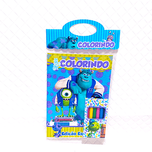 Arquivo Kit Revista de Colorir + Caixinha Giz de Cera - Monstros S.A