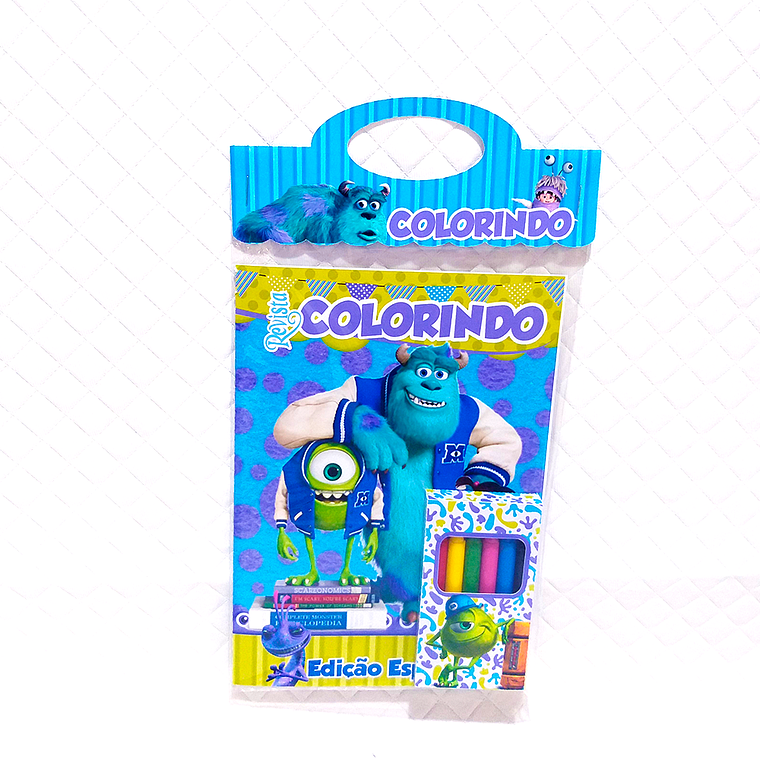 Arquivo Kit Revista de Colorir + Caixinha Giz de Cera - Monstros S.A 1