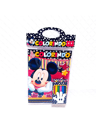 Arquivo Kit Revista de Colorir + Caixinha Giz de Cera - Mickey
