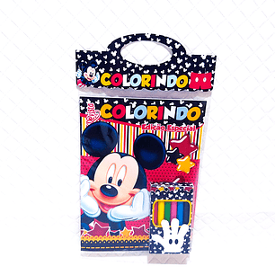 Arquivo Kit Revista de Colorir + Caixinha Giz de Cera - Mickey