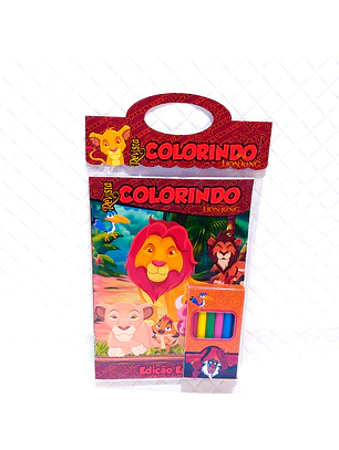 Arquivo Kit Revista de Colorir + Caixinha Giz de Cera - O Rei Leão