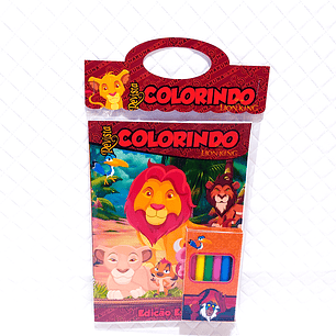 Arquivo Kit Revista de Colorir + Caixinha Giz de Cera - O Rei Leão