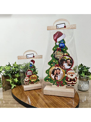 Arquivo Enfeite de Mesa Àrvore de Natal Com Foto