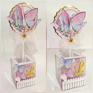 Arquivo de Corte Centro de Mesa Jardim das Borboletas