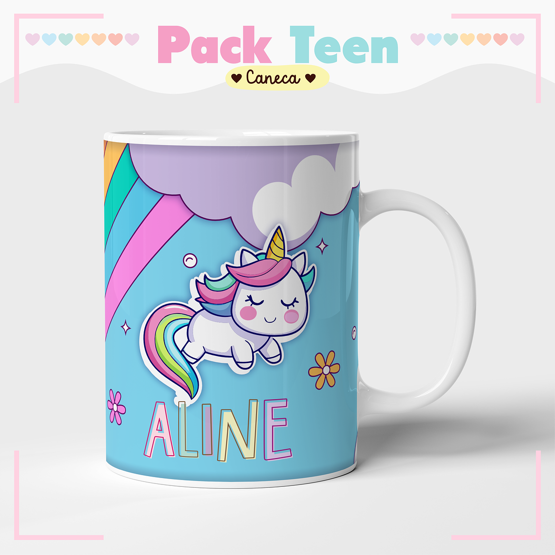 Arquivo Pack Teen - Agenda Pemanente + Caneca - Unicórnio 2