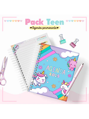 Arquivo Pack Teen - Agenda Pemanente + Caneca - Unicórnio