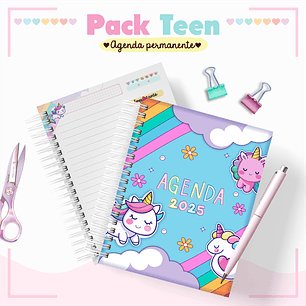 Arquivo Pack Teen - Agenda Pemanente + Caneca - Unicórnio
