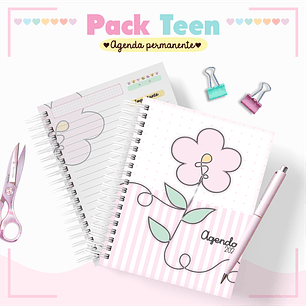 Arquivo Pack Teen - Agenda Pemanente + Caneca - Flor Delicada