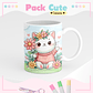Arquivo Pack Teen - Agenda Pemanente + Caneca - Gatinha Cute - Thumbnail 2