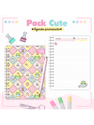 Arquivo Pack Teen - Agenda Permanente + Caneca - Kawai Cute