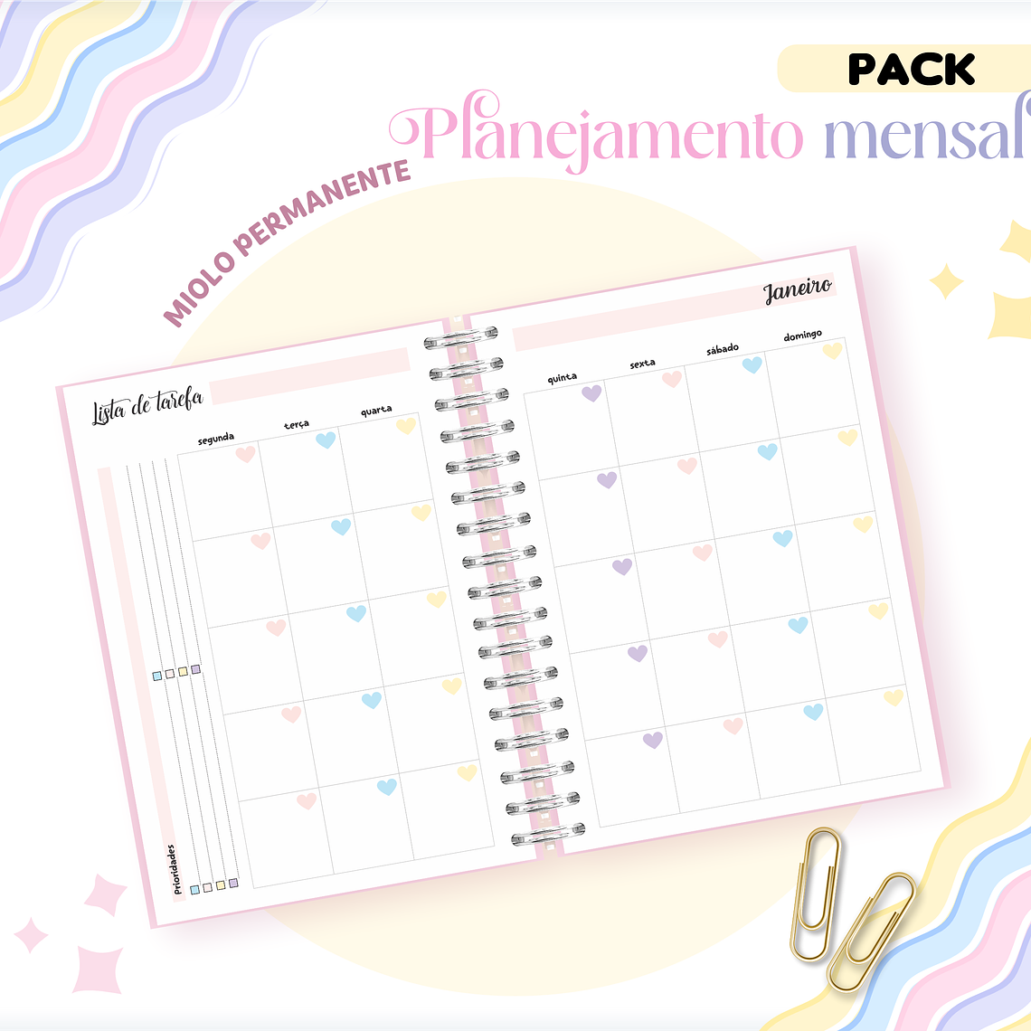 Arquivo Kit Planejadores Mensais Permanente 4