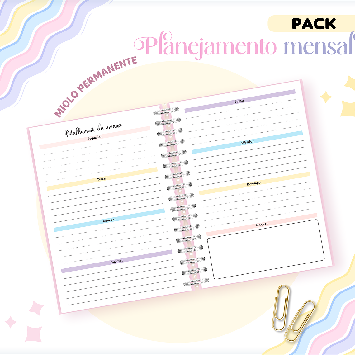 Arquivo Kit Planejadores Mensais Permanente 5