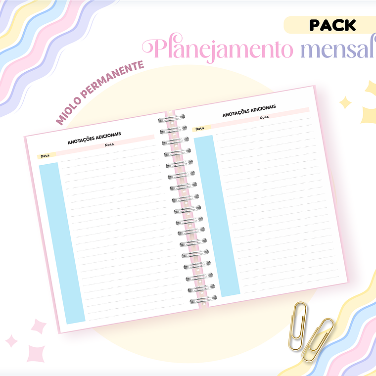 Arquivo Kit Planejadores Mensais Permanente 6