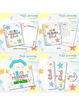 Arquivo Kit Encadernação Diário Infantil