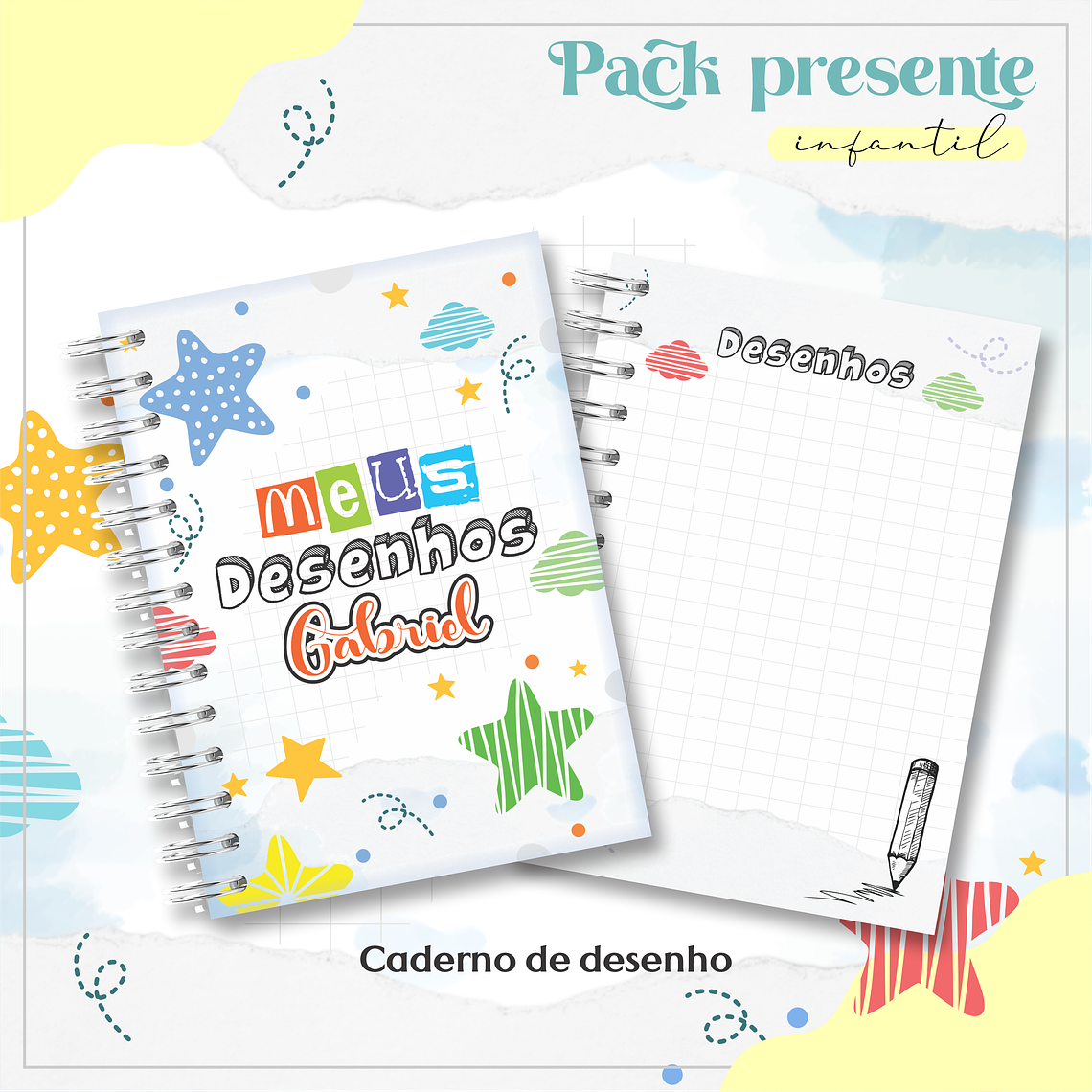 Arquivo Kit Encadernação Diário Infantil 3