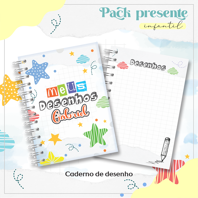 Arquivo Kit Encadernação Diário Infantil 3