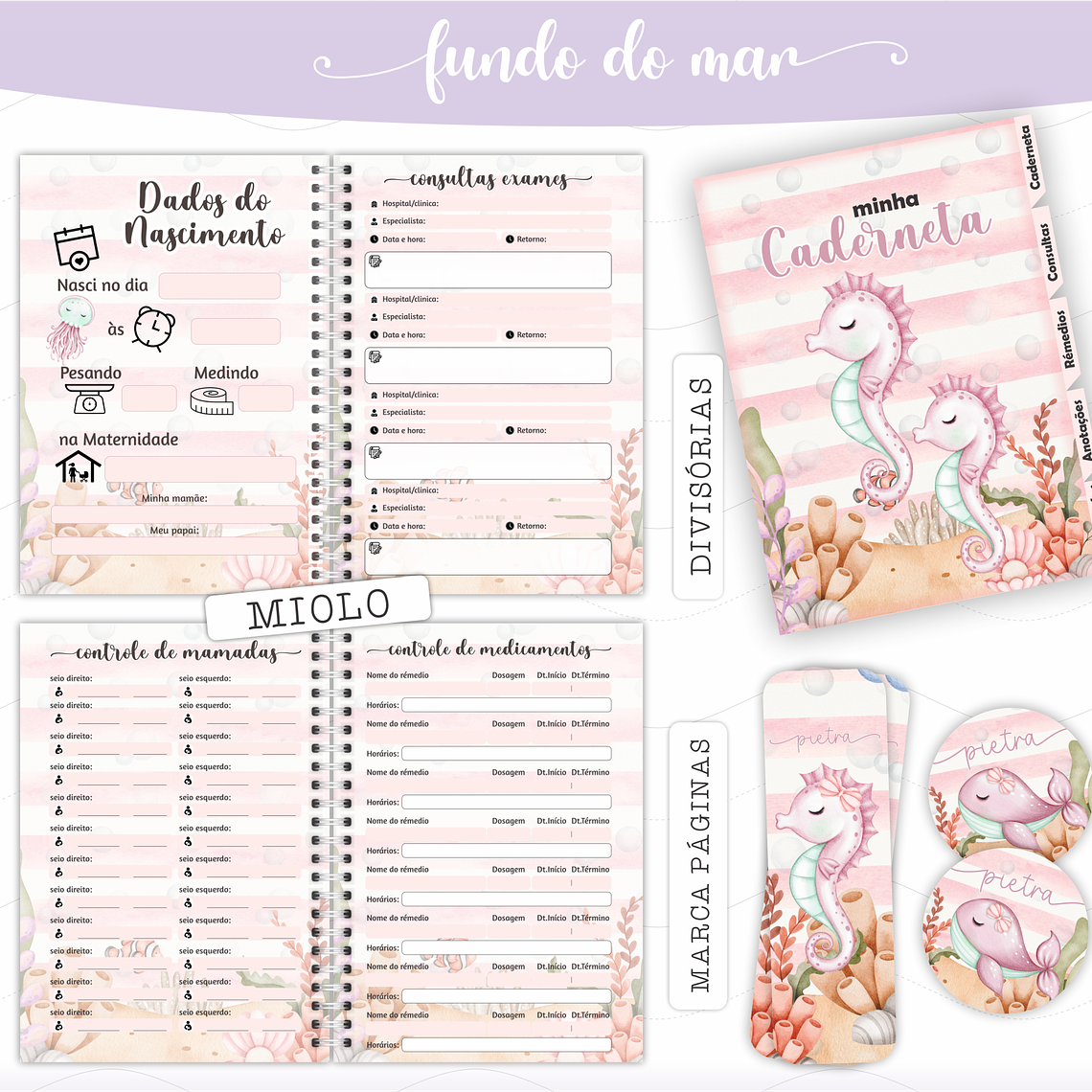 Arquivo Caderneta de Saúde - Fundo do Mar Menina 3