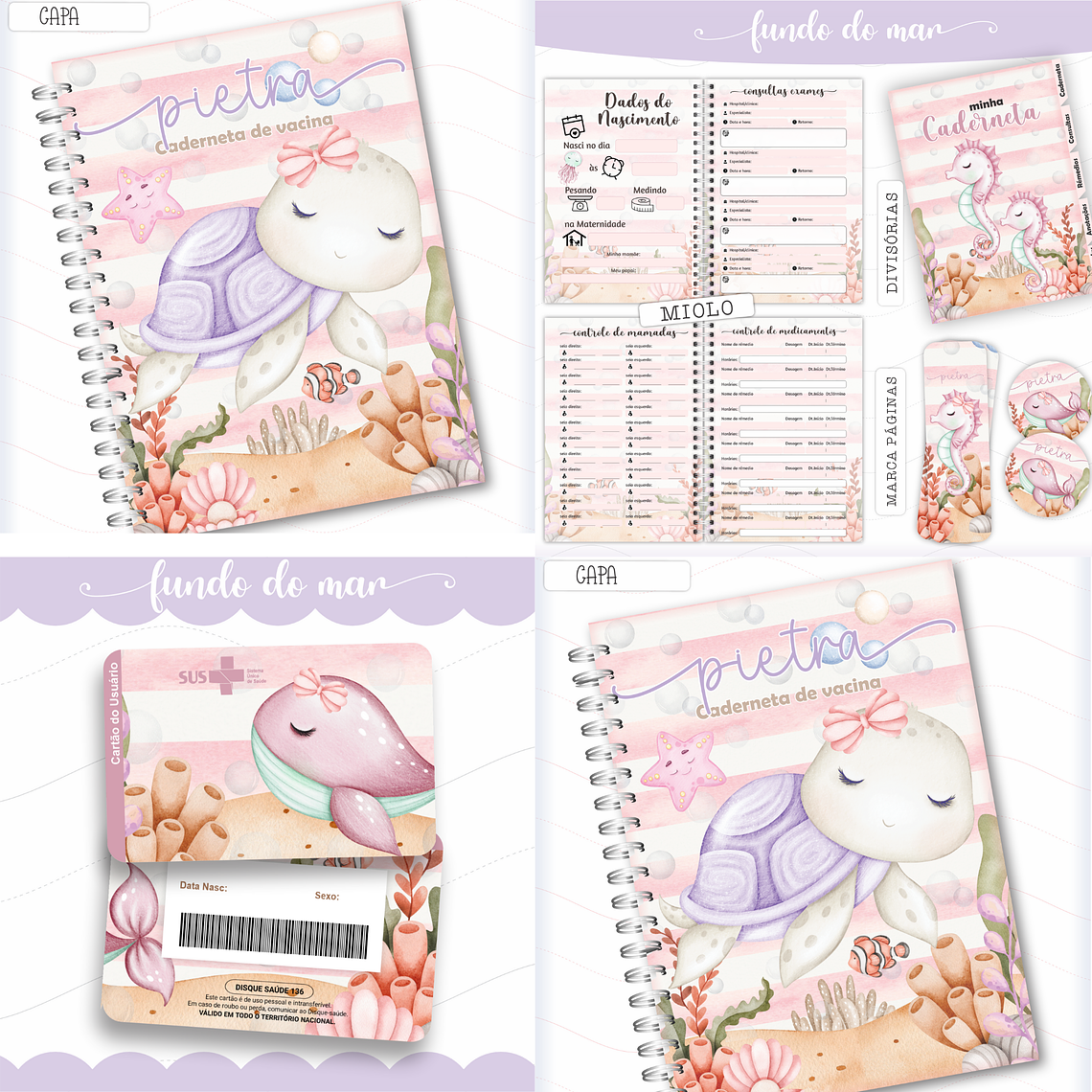 Arquivo Caderneta de Saúde - Fundo do Mar Menina 1