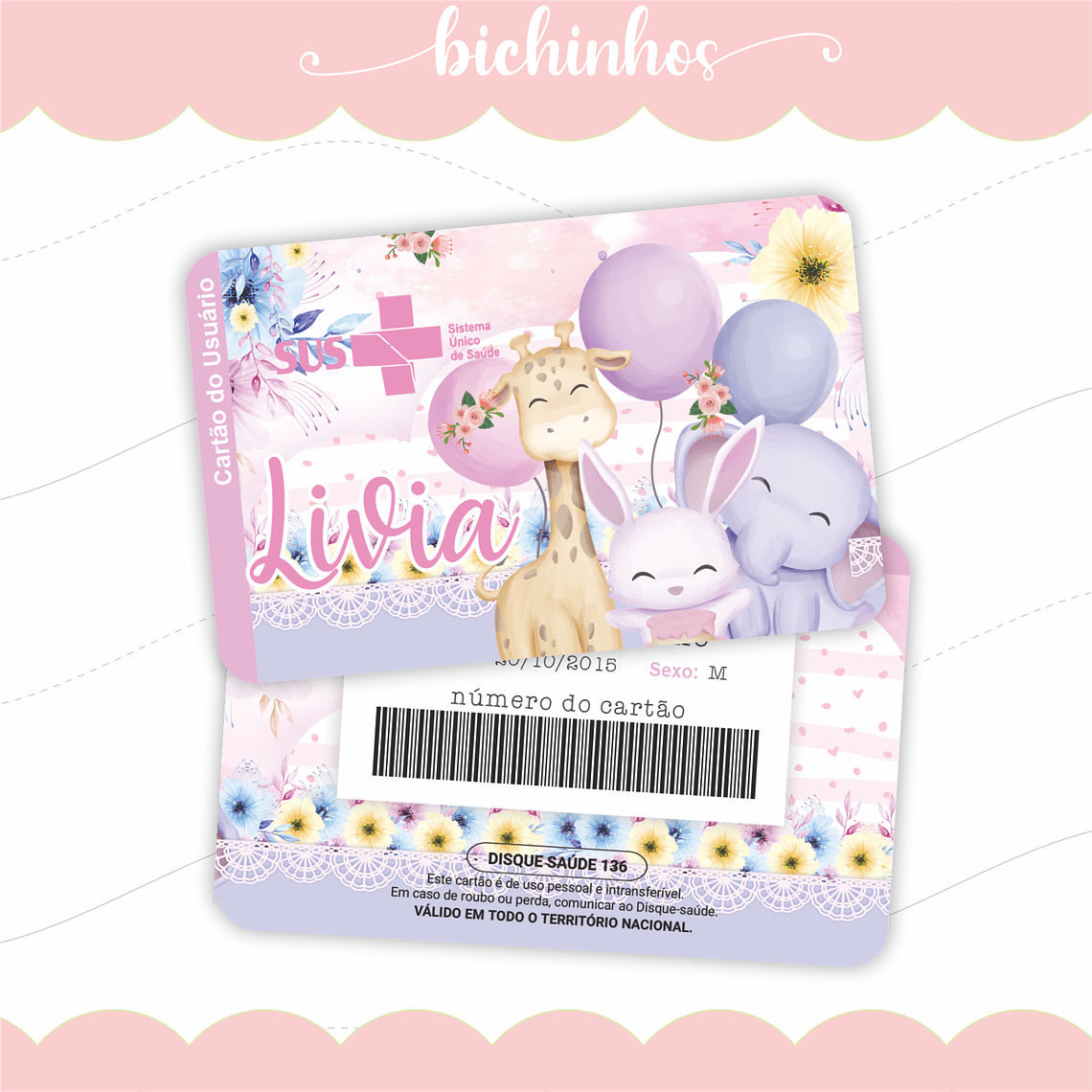 Arquivo Caderneta de Saúde - Bichinhos Menina 4