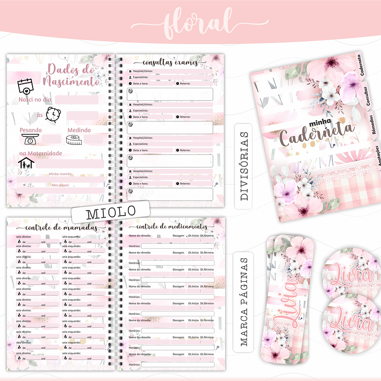 Arquivo Caderneta de Saúde - Floral 3