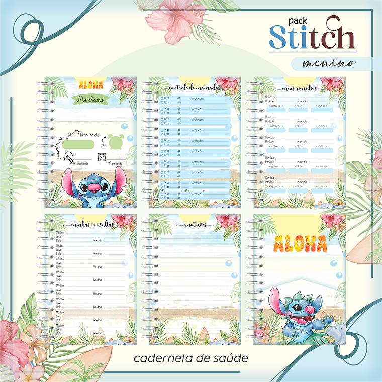 Arquivo Caderneta de Saúde + Brindes - Stitch 4