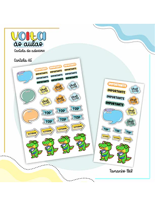 Arquivo Cartela de Adesivos Escolar Menino