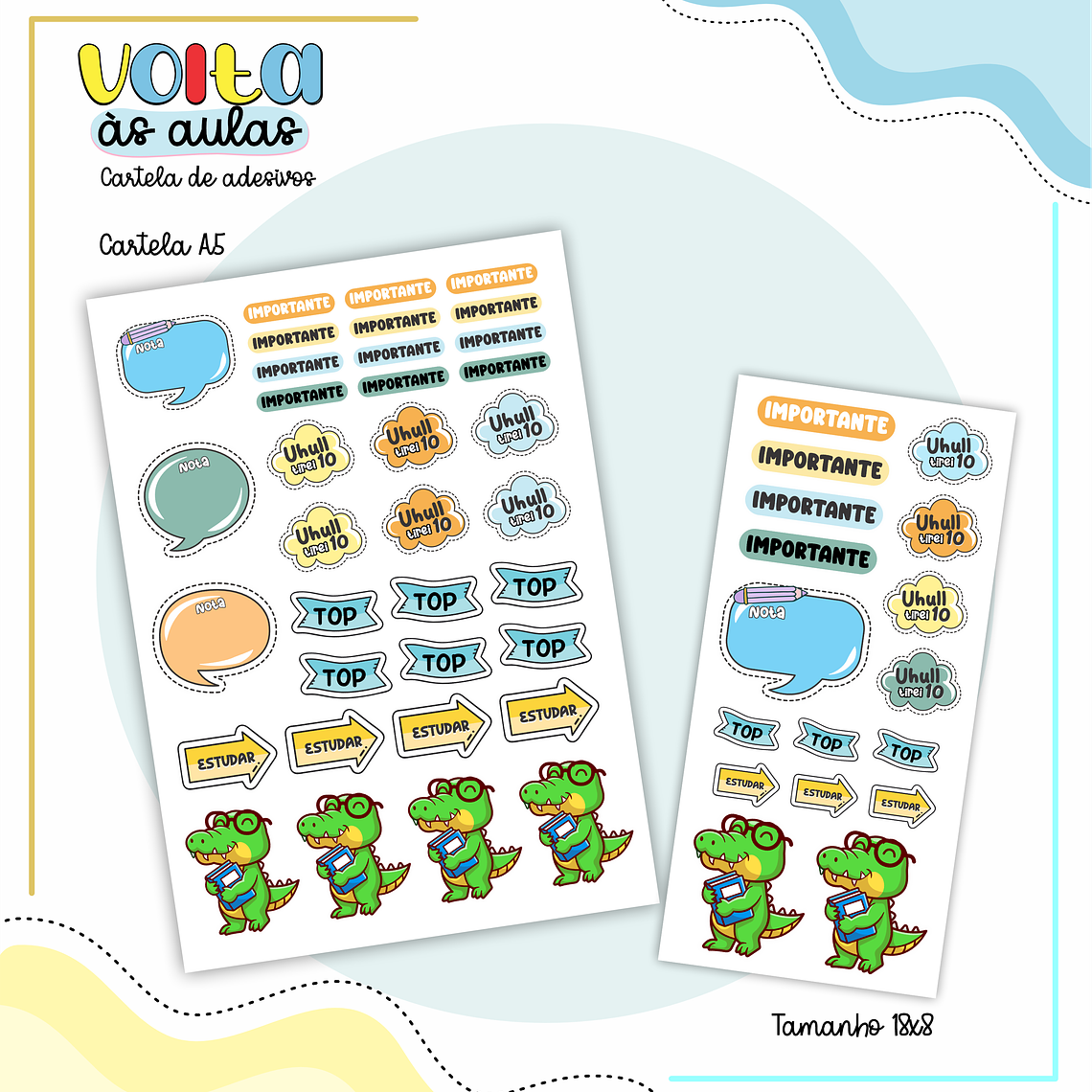 Arquivo Cartela de Adesivos Escolar Menino 1